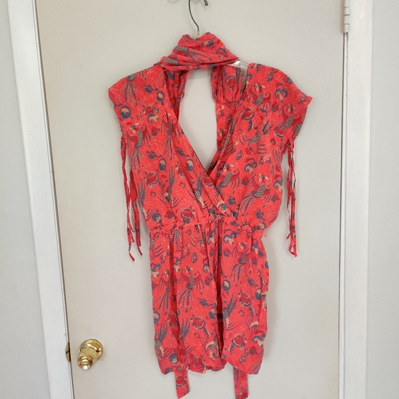 FRENCH CONNECTION PHOENIX SILK PLAYSUIT ROMPER 4 - Picture 8 of 10